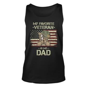 Father Veterans Day My Favorite Veteran Is My Dad For Kids V2 Unisex Tank Top - Seseable