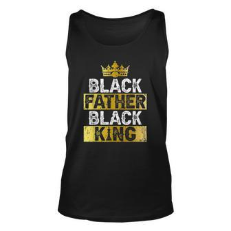 Mens Fathers Day Black Father Black King African American Dad Tank Top | Mazezy