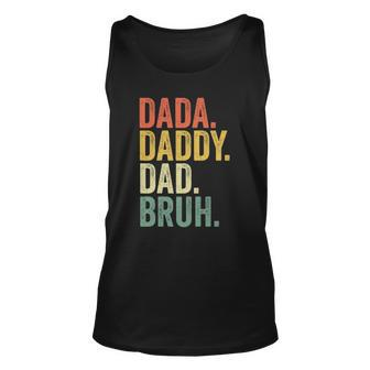 Fathers Day Dada Daddy Dad Bruh Unisex Tank Top | Mazezy UK