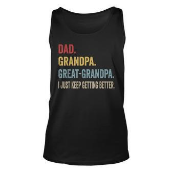 Fathers Day Gift From Grandkids Dad Grandpa Great Grandpa V3 Unisex Tank Top - Seseable