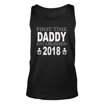 Fathers Day New Daddy First Time Dad Gift Idea Unisex Tank Top | Mazezy