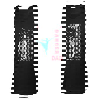 Mens My Favorite Ballet Dancer Calls Me Dad Usa Flag Fathers Day Tank Top | Mazezy