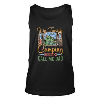 My Favorite Camping Buddies Call Me Dad Vintage Fathers Day Version Tank Top | Mazezy