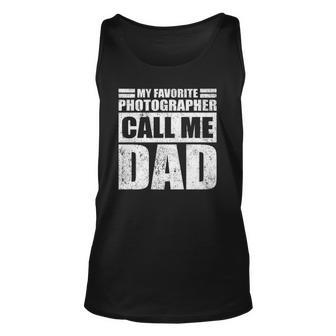 Mens My Favorite Photographer Calls Me Dad Fathers Day Tank Top | Mazezy
