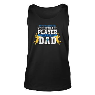 Mens My Favorite Volleyball Player Calls Me Dad For Men Fathers Day Tank Top | Mazezy CA