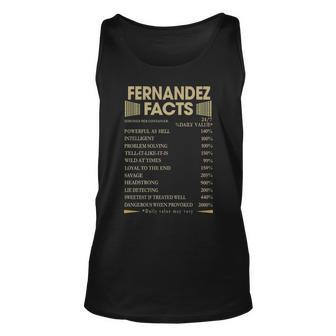 Fernandez Name Gift Fernandez Facts Unisex Tank Top - Seseable