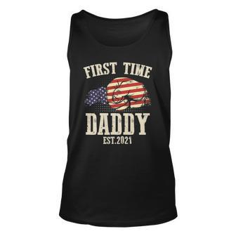 First Time Daddy New Dad Est 2021 Fathers Day Present Unisex Tank Top | Mazezy