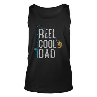 Fishing Reel Cool Dad Fathers Day Gift For Fisherman Dad Unisex Tank Top | Mazezy
