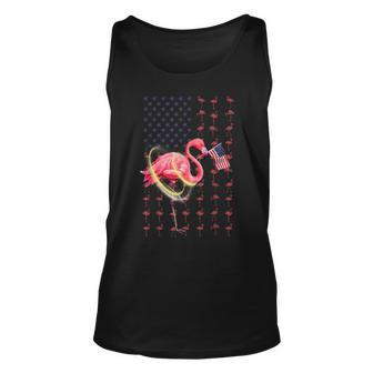 Flamingo American Usa Flag 4Th Of July Funny Patriotic Unisex Tank Top - Seseable