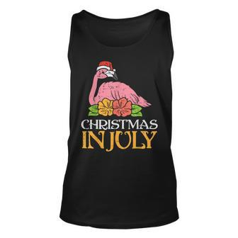 Flamingo Santa Christmas In July Summer Xmas Men Women Kids Unisex Tank Top - Seseable
