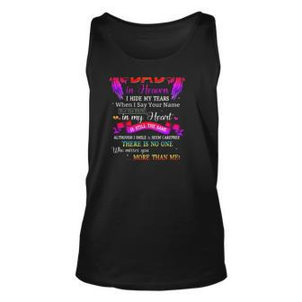 For My Dad In Heaven I Hide My Tears When I Say Your Name Unisex Tank Top | Mazezy