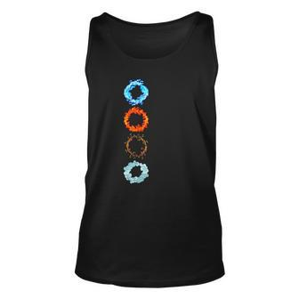 Four Elements Air Earth Fire Water Ancient Alchemy Symbols Unisex Tank Top | Mazezy