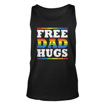 Free Dad Hugs Rainbow Lgbt Pride Fathers Day Gift Unisex Tank Top | Mazezy AU