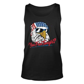 You Free Tonight Bald Eagle American Flag Happy 4Th Of July V2 Tank Top | Mazezy UK