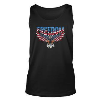 Freedom Eagle 4Th Of July American Flag Patriotic Unisex Tank Top | Mazezy AU