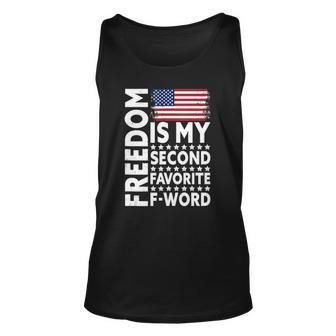 Freedom Is My Second Favorite F Word Unisex Tank Top | Mazezy