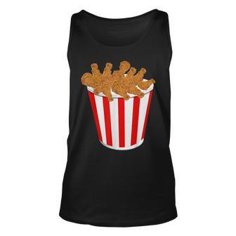 Fried Chicken Bucket Funny Fast Food Halloween Costume Unisex Tank Top - Seseable