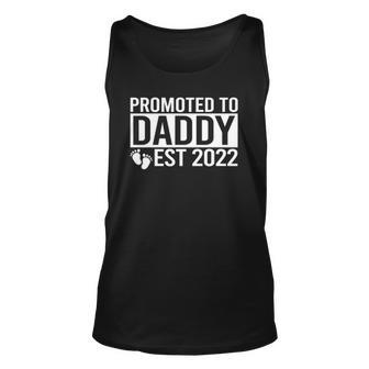 Mens Fun Dad Pregnancy Announcement Promoted To New Daddy Tank Top | Mazezy