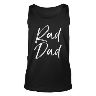 Mens Fun Fathers Day From Son Cool Quote Saying Rad Dad Tank Top | Mazezy UK