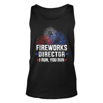 Funny 4Th Of July Fireworks Director I Run You Run V2 Unisex Tank Top - Seseable