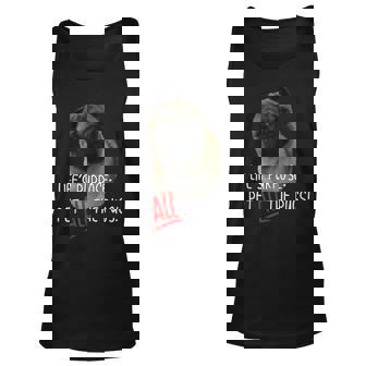 Funny And Cute Pet All The Pugs Unisex Tank Top - Thegiftio UK