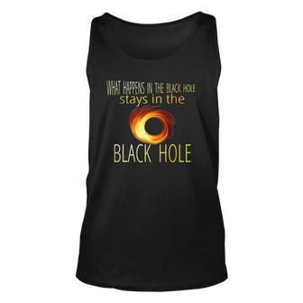 Funny Astronomy Astrophysics Black Hole Adult Humor Unisex Tank Top | Mazezy