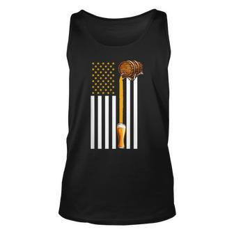 Funny Beer American Flag Usa Patriotic 4Th July Unisex Tank Top - Seseable