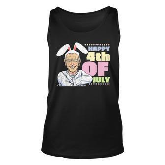 Funny Biden Easter Bunny Confused Happy 4Th Of July Unisex Tank Top - Seseable