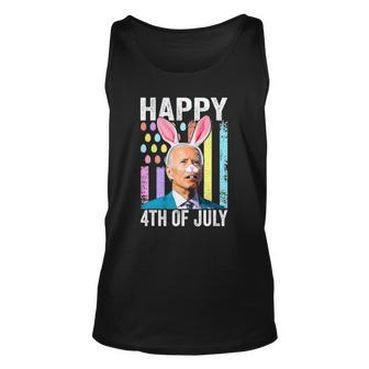 Funny Biden Happy 4Th Of July Confused Easter Biden Bunny Unisex Tank Top | Mazezy