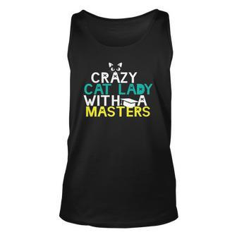 Funny Crazy Cat Lady Masters Degree Graduation Gifts Msw Unisex Tank Top | Mazezy