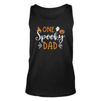 Funny Cute Matching Halloween Family S One Spooky Dad Unisex Tank Top | Mazezy