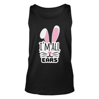 Funny Cute Pink Bunny Im All Ears Rabbit Happy Easter Day Gift For Girls Women Mom Mommy Family Birthday Holiday Christmas Unisex Tank Top | Favorety DE