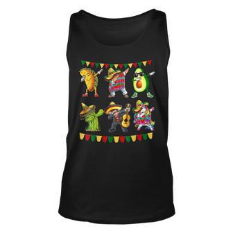 Funny Dabbing Taco Cinco De May Mexican Food V6 Unisex Tank Top | Favorety