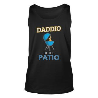 Funny Daddio Of The Patio Fathers Day Bbq Grill Dad Unisex Tank Top | Mazezy