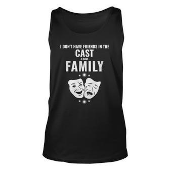 Funny Drama Masks The Cast Is My Family Unisex Tank Top | Mazezy