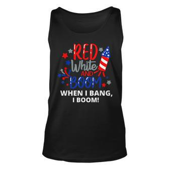 Funny Fourth Of July 4Th Of July Red White And Boom Unisex Tank Top - Seseable