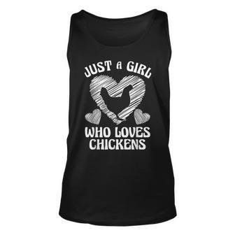 Funny Girl Chicken Design For Kids Women Mom Chicken Lover V2 Unisex Tank Top - Seseable