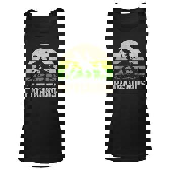 Funny Grandpa Papasaurus Dinosaur 4 Kids Fathers Day V2 Unisex Tank Top - Seseable
