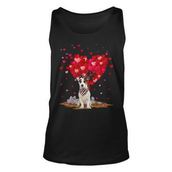 Funny Heart Shape Jack Russell Terrier Dog Valentines Day Unisex Tank Top - Thegiftio UK