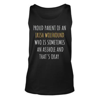 Funny Irish Wolfhound Parent Dad Mom Dog Mama Pet Daddy Unisex Tank Top - Thegiftio UK