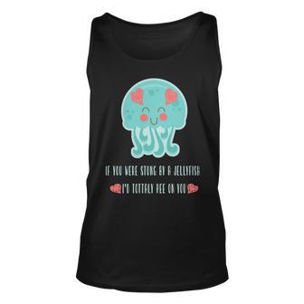 Funny Jellyfish Sting Valentines Day Gift For Love Unisex Tank Top | Favorety UK