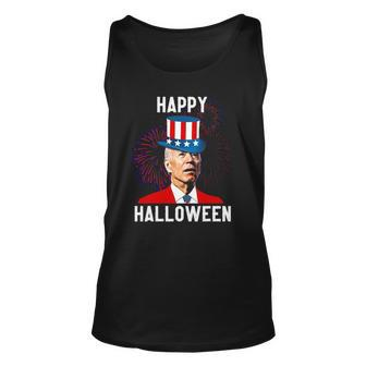 Funny Joe Biden Confused Halloween For Fourth Of July Unisex Tank Top | Mazezy