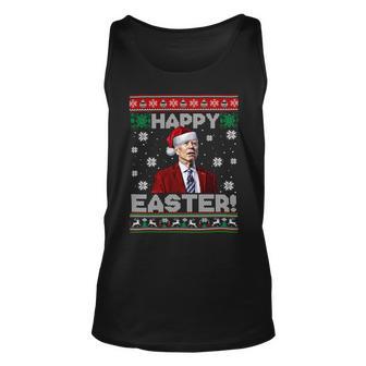 Funny Joe Biden Happy Easter Ugly Christmas Unisex Tank Top | Favorety CA