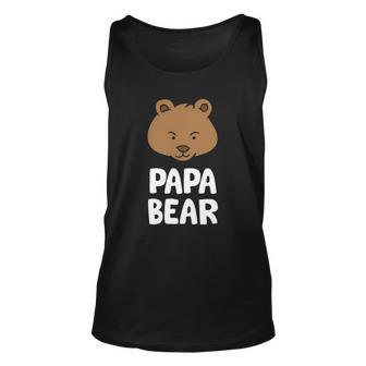 Funny Papa Bear Boys Papa Bear Cute Papa Bear Unisex Tank Top | Mazezy