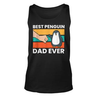 Funny Penguin Best Penguin Dad Ever Unisex Tank Top - Seseable