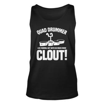Funny Quad Drums Marching Band Drummer Unisex Tank Top | Mazezy
