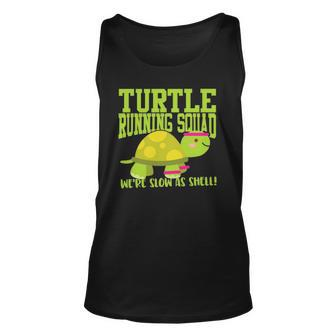 Funny Slow Runner - Turtle Running Squad Unisex Tank Top | Mazezy