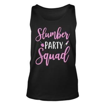 Funny Slumber Party Squad Sleepover Pajama Nails And Makeup V2 Unisex Tank Top - Seseable