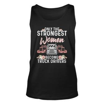 Funny Truck Driver For Women Girls Lorry Cab Female Driving Unisex Tank Top | Mazezy