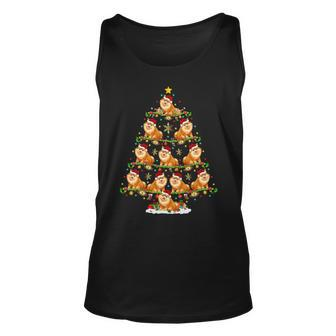 Funny Xmas Lighting Santa Pomeranian Christmas Tree T-Shirt Unisex Tank Top - Seseable